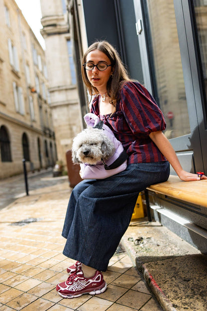 Sac de transport lilas pour chien – Avion & voyage