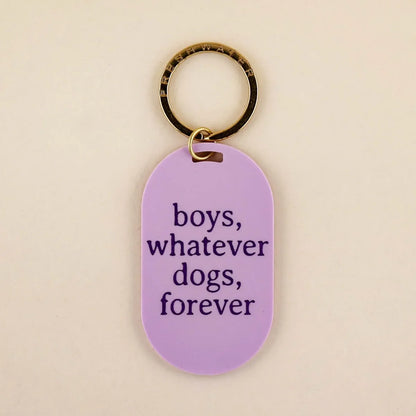 Porte-clés Médaille Boys whatever, dogs forever