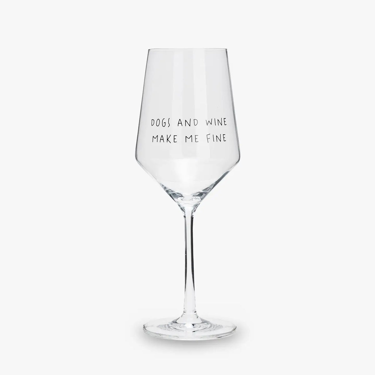 Verre à vin DOGS AND WINE MAKE ME FINE - Mac Millie Co.