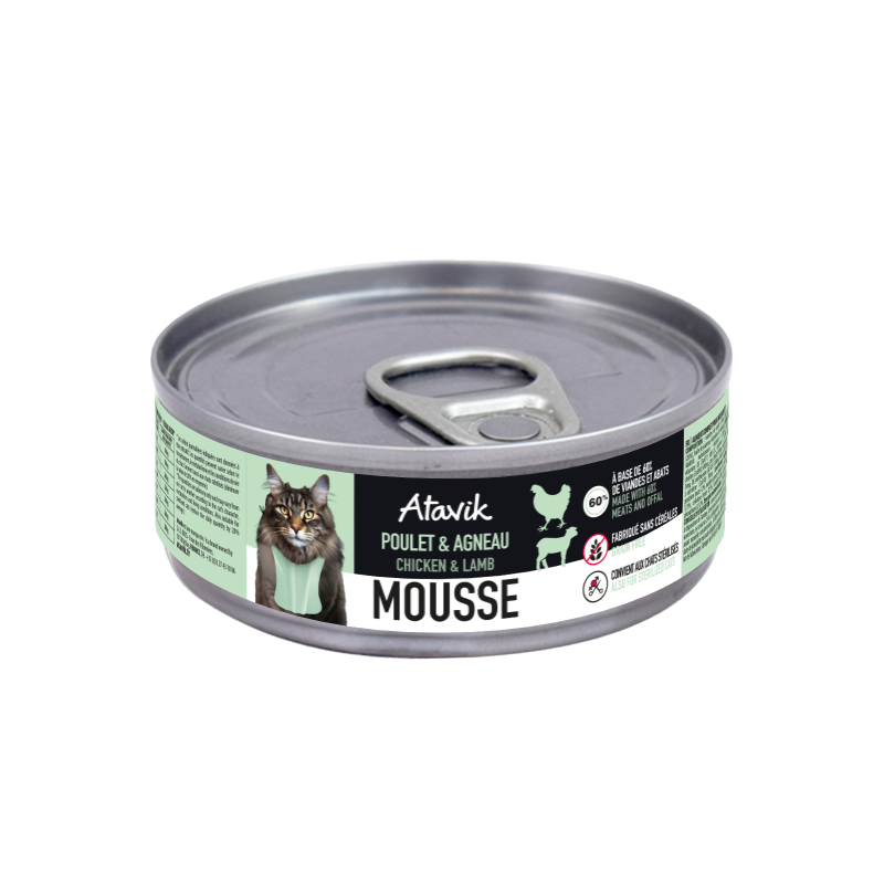 Mousse chat poulet agneau - Atavik