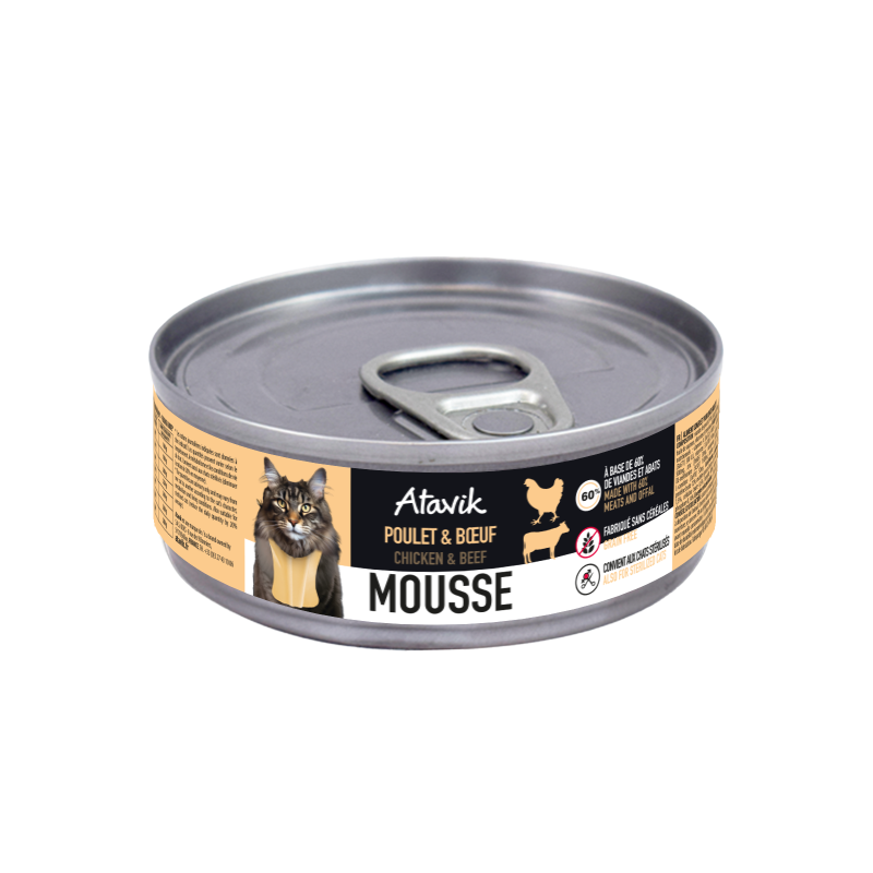 Mousse chat poulet boeuf - Atavik