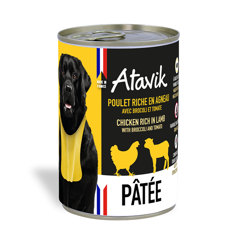 Pâtée poulet riche en agneau - Atavik