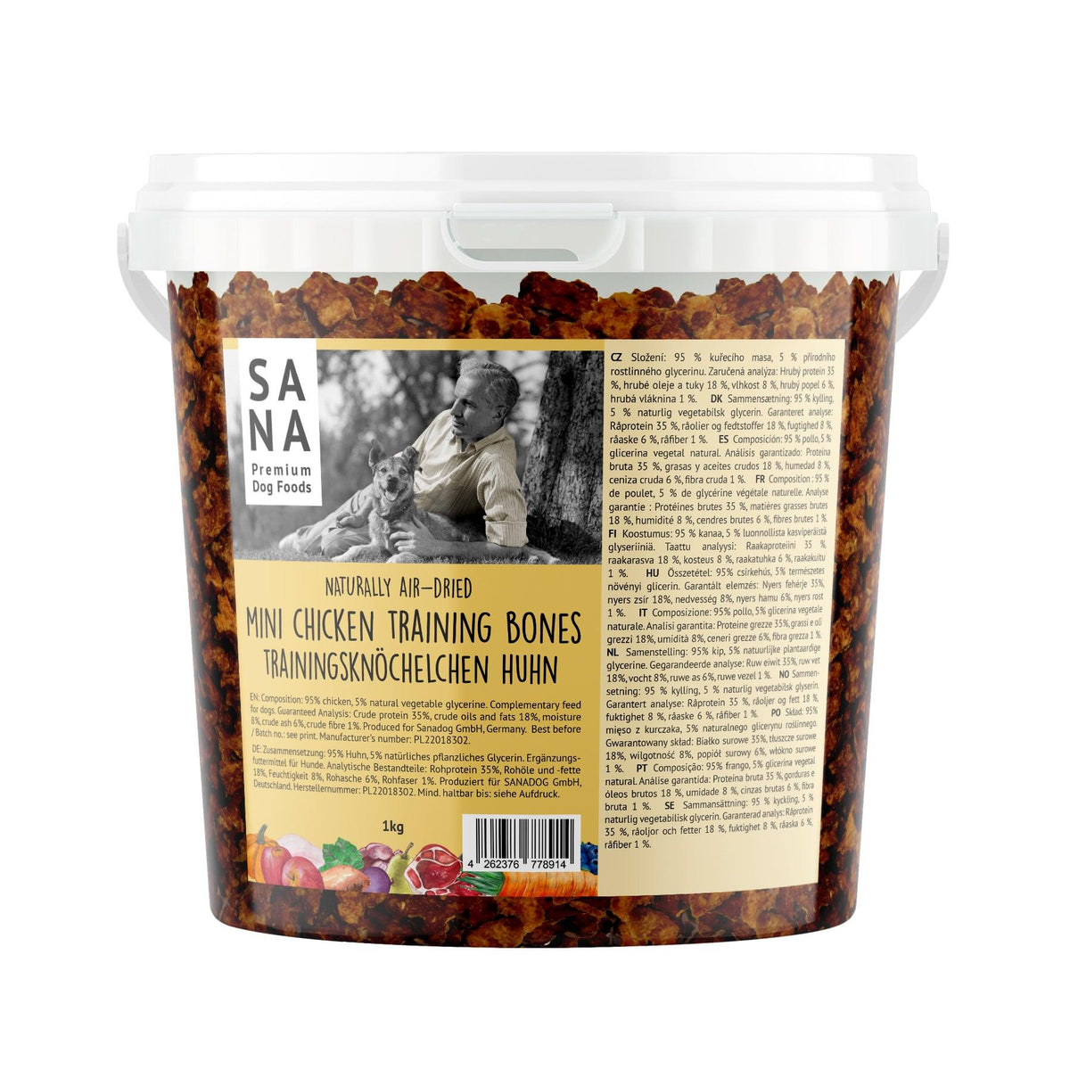 Seau Mini Training Bones - Poulet - SANA